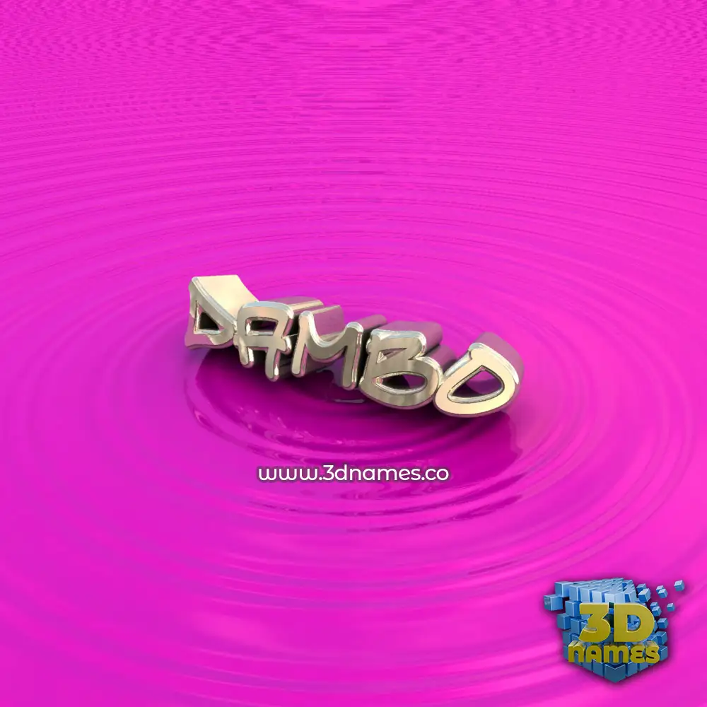 dambo in Pink Graffiti style - 3D name wallpaper