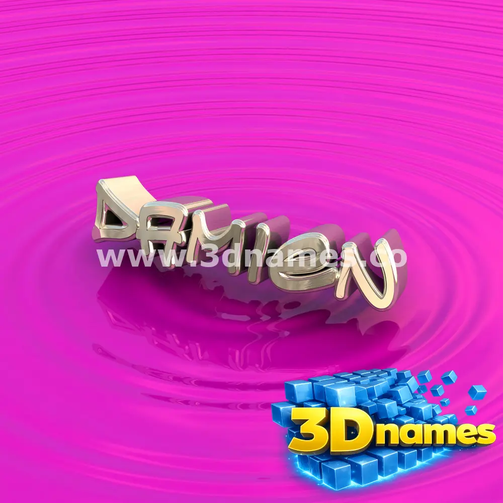 damien in Pink Graffiti style - 3D name wallpaper