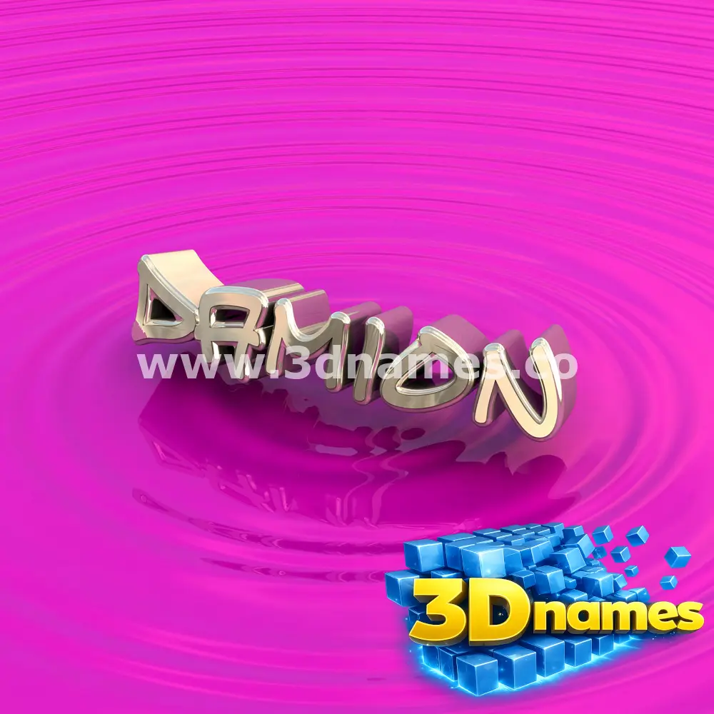 damion in Pink Graffiti style - 3D name wallpaper