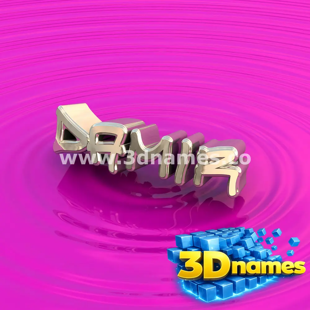 damir in Pink Graffiti style - 3D name wallpaper