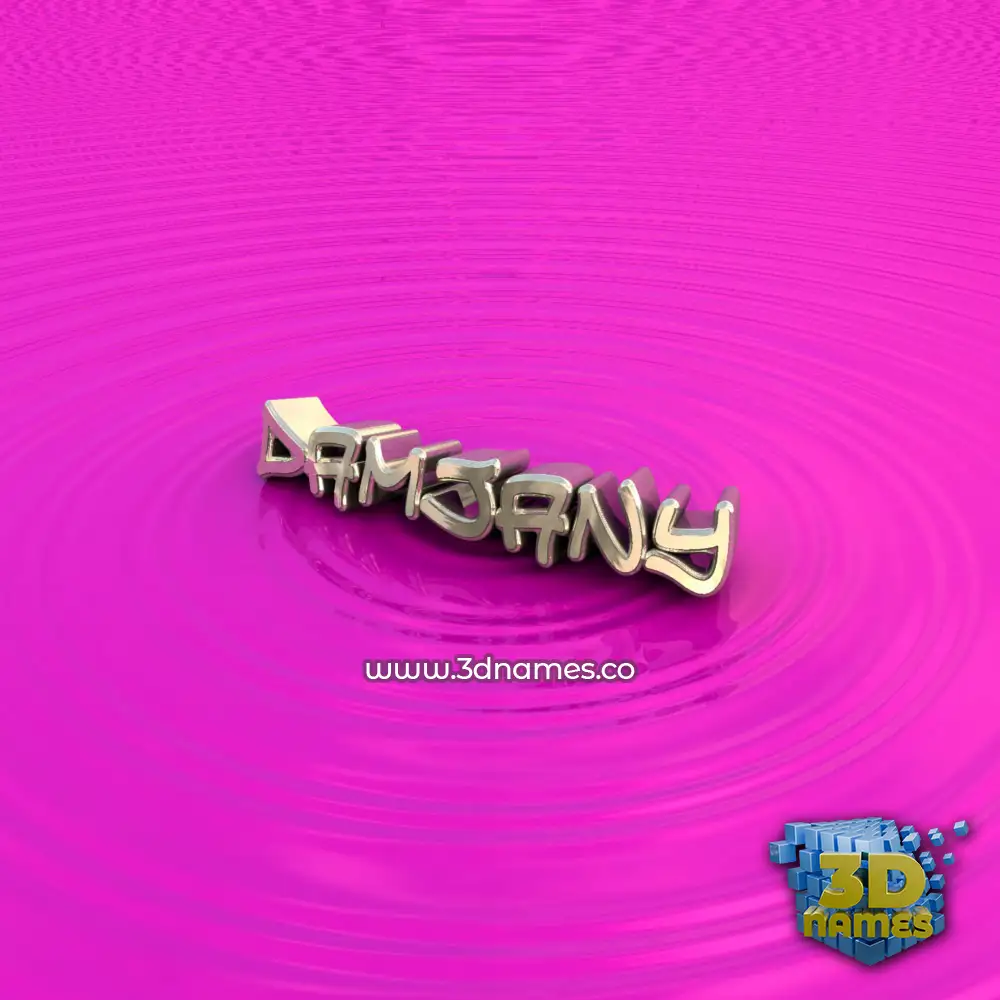 damjany in Pink Graffiti style - 3D name wallpaper