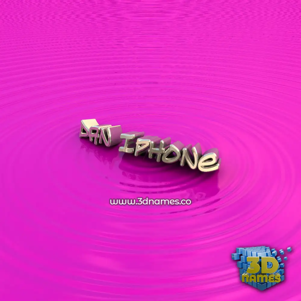 dan iphone in Pink Graffiti style - 3D name wallpaper