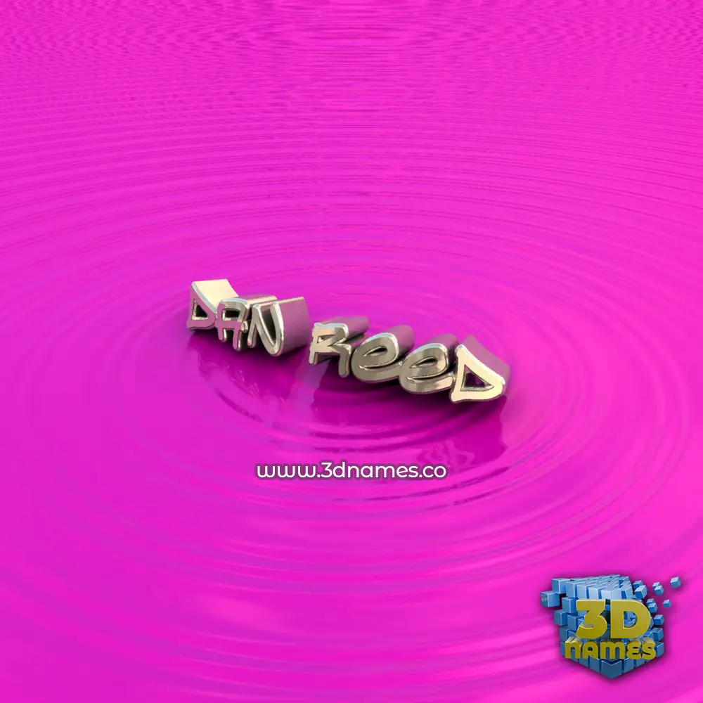 dan reed in Pink Graffiti style - 3D name wallpaper