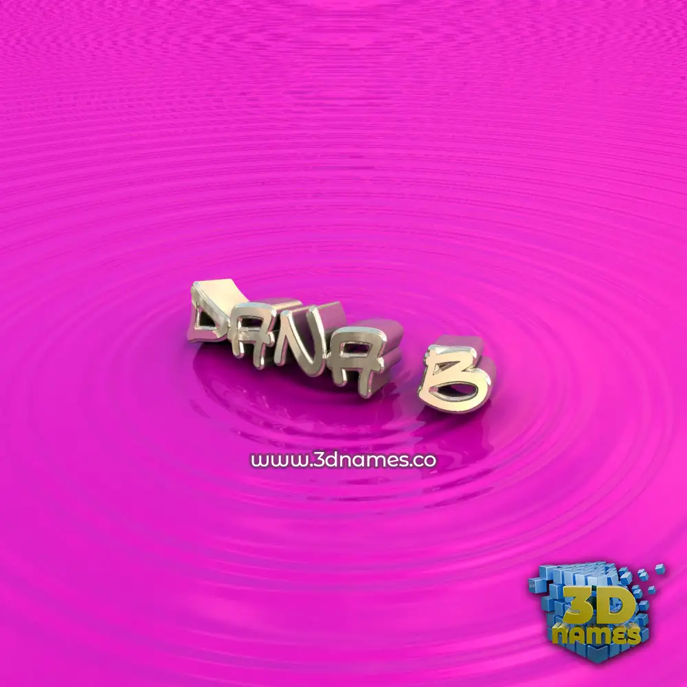 dana b in Pink Graffiti style - 3D name wallpaper