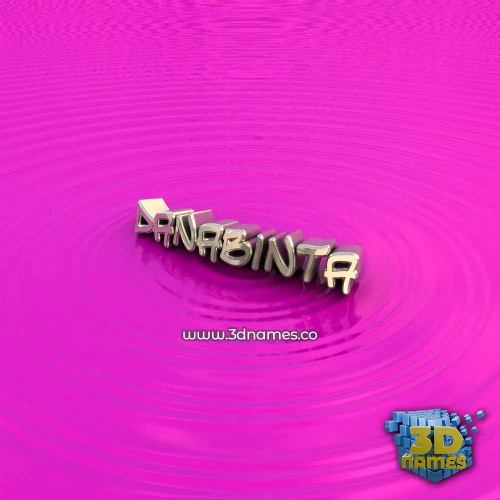 danabinta in Pink Graffiti style - 3D name wallpaper