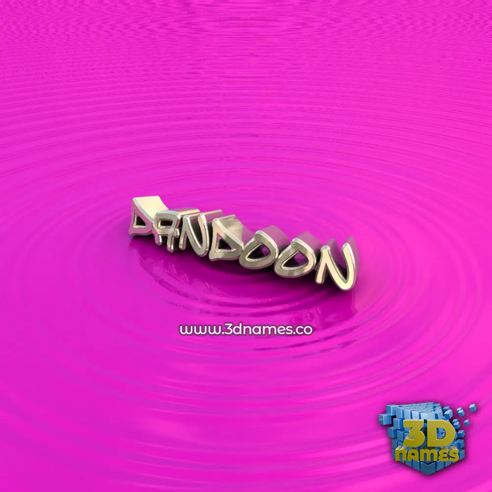 dandoon in Pink Graffiti style - 3D name wallpaper