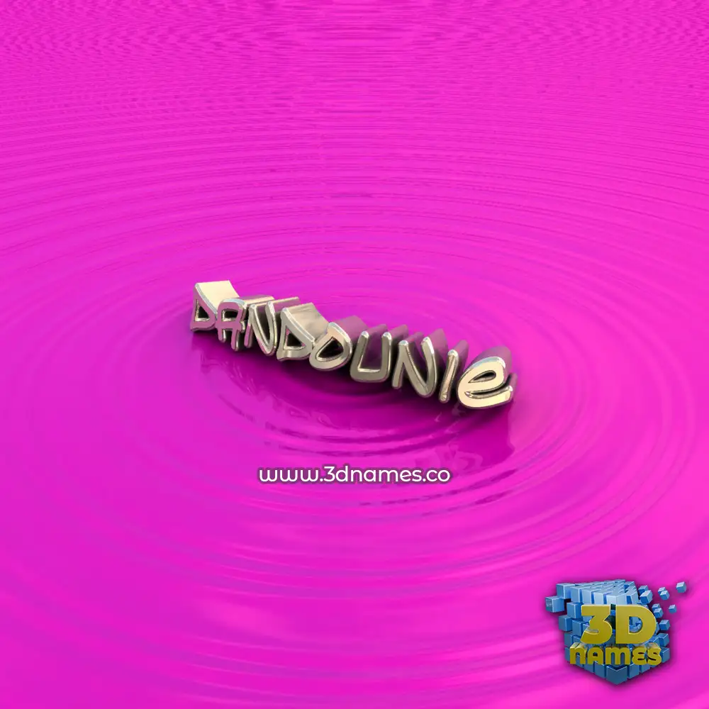 dandounie in Pink Graffiti style - 3D name wallpaper