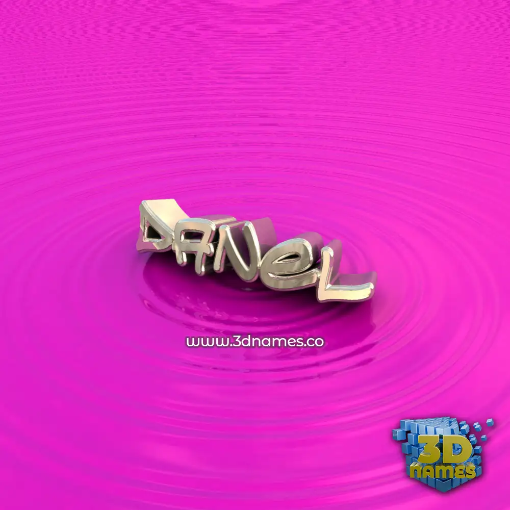 danel in Pink Graffiti style - 3D name wallpaper