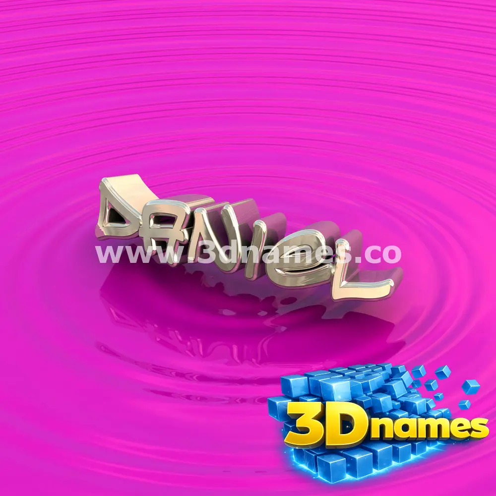 daniel in Pink Graffiti style - 3D name wallpaper