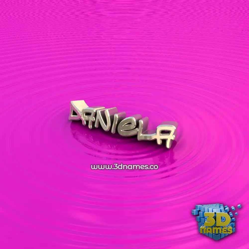 daniela in Pink Graffiti style - 3D name wallpaper