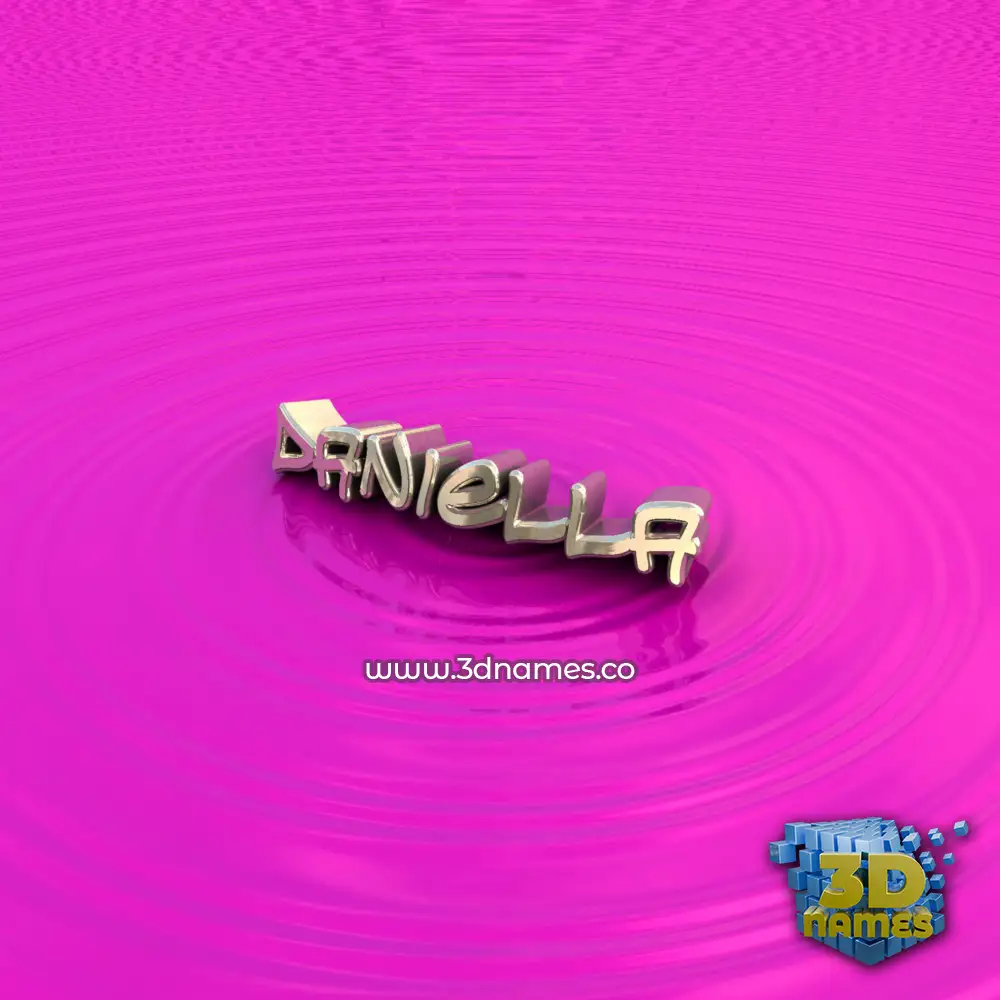 daniella in Pink Graffiti style - 3D name wallpaper
