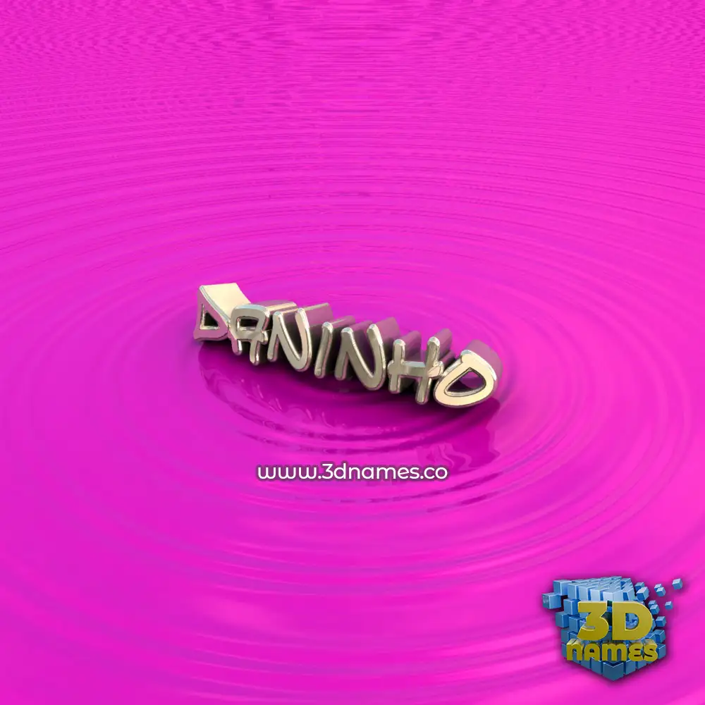 daninho in Pink Graffiti style - 3D name wallpaper