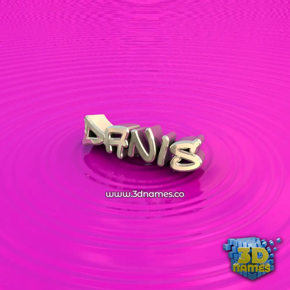 danis in Pink Graffiti style - 3D name wallpaper