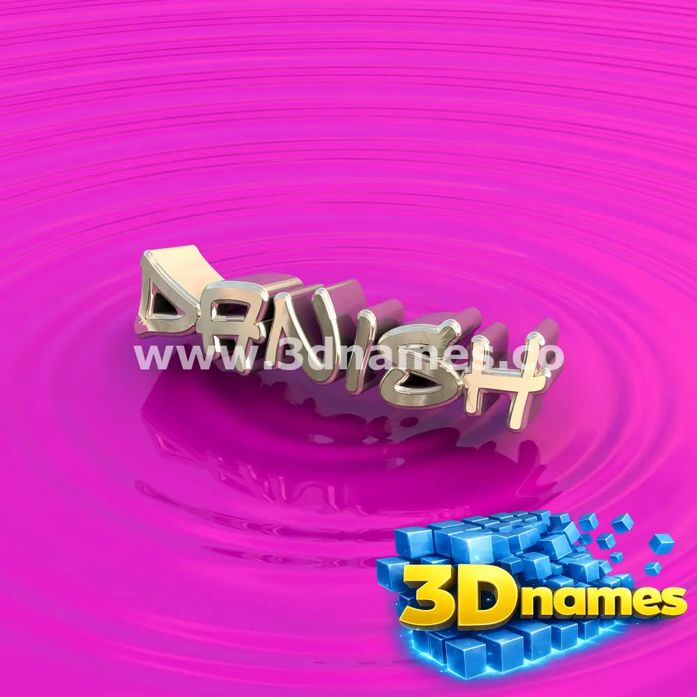 danish in Pink Graffiti style - 3D name wallpaper
