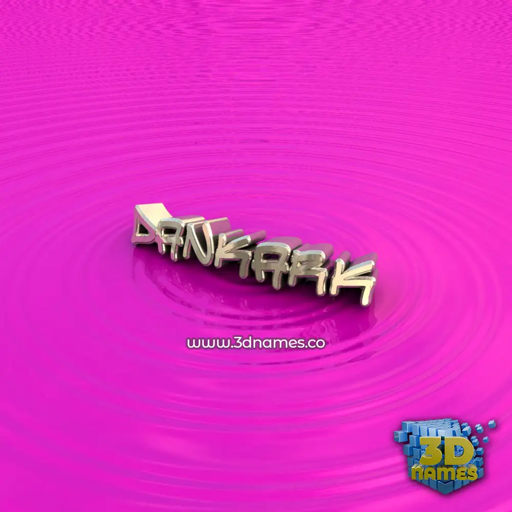 dankark in Pink Graffiti style - 3D name wallpaper