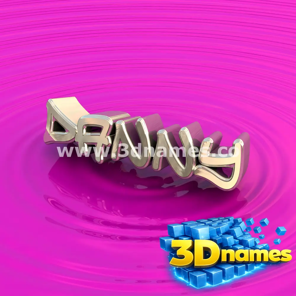 danny in Pink Graffiti style - 3D name wallpaper