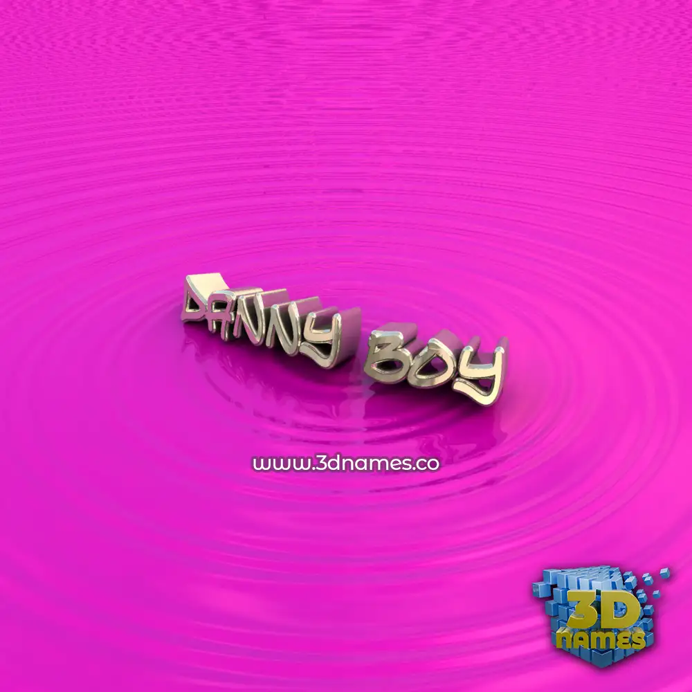 danny boy in Pink Graffiti style - 3D name wallpaper