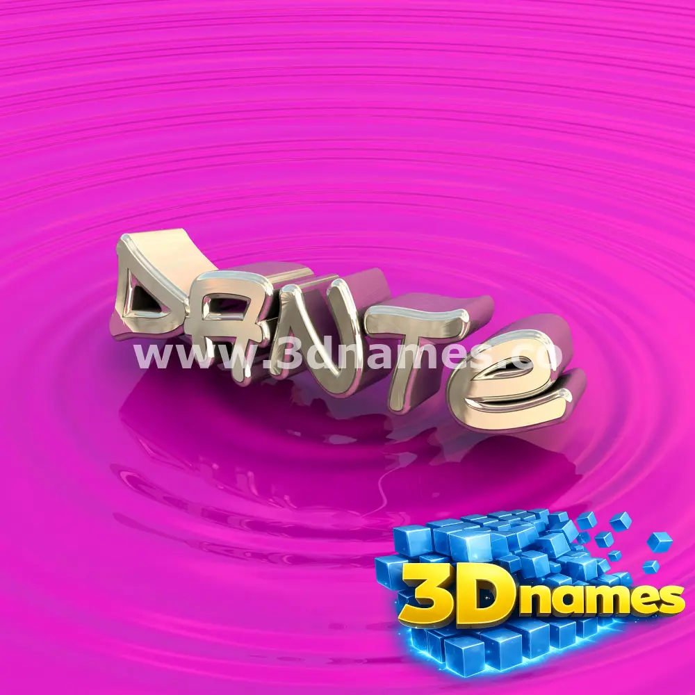 dante in Pink Graffiti style - 3D name wallpaper