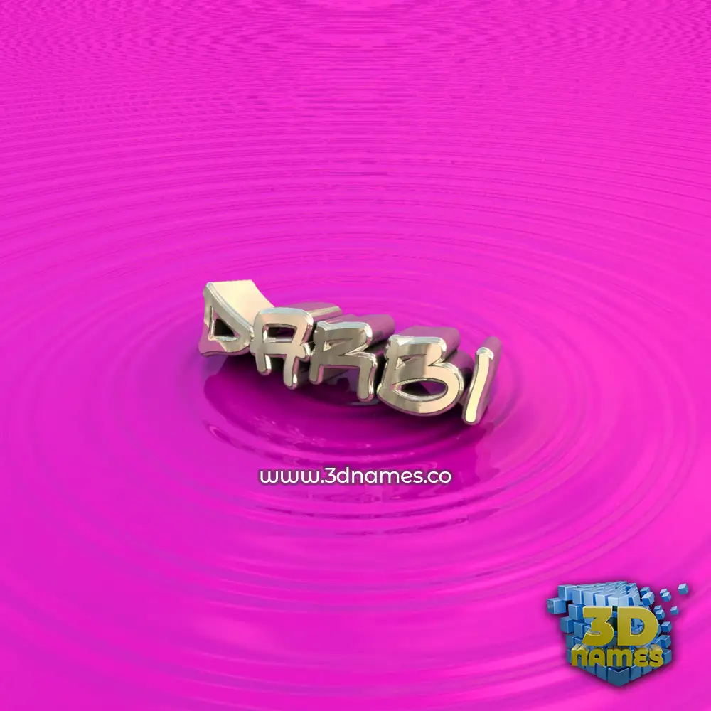 darbi in Pink Graffiti style - 3D name wallpaper