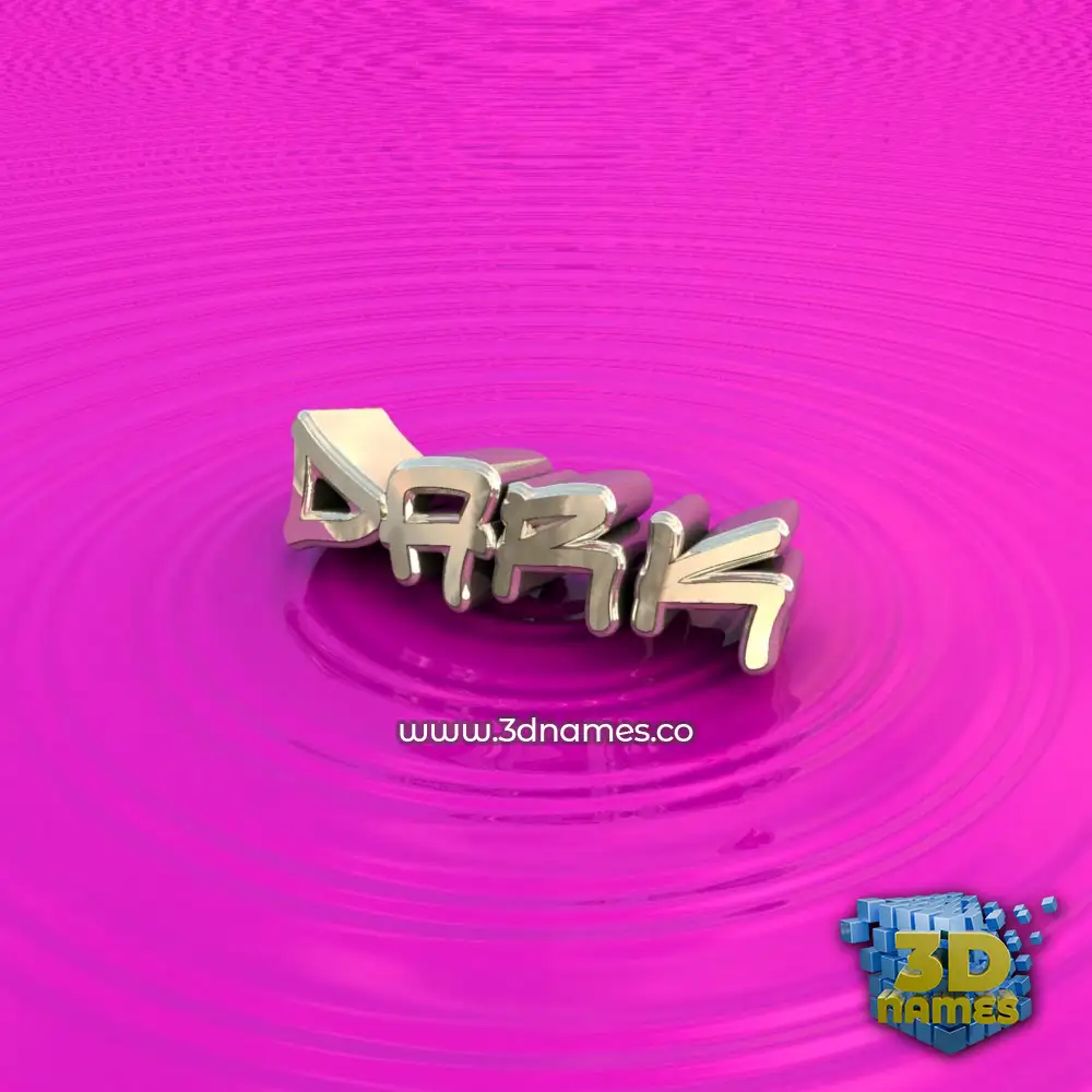 dark in Pink Graffiti style - 3D name wallpaper