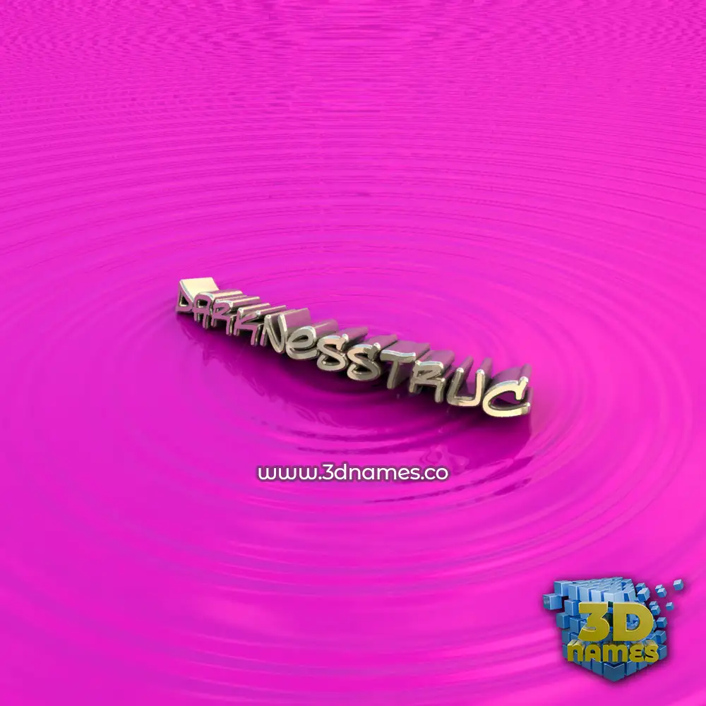 darknesstruc in Pink Graffiti style - 3D name wallpaper