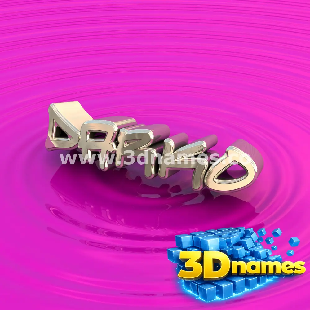 darko in Pink Graffiti style - 3D name wallpaper
