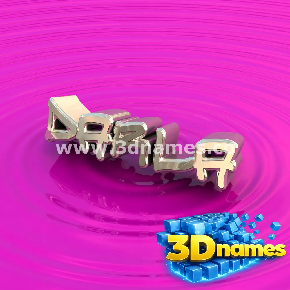 darla in Pink Graffiti style - 3D name wallpaper