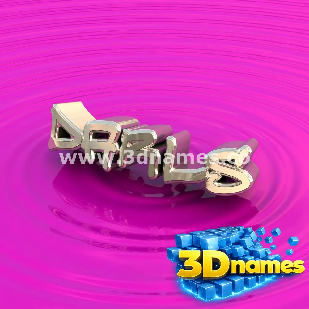 darls in Pink Graffiti style - 3D name wallpaper