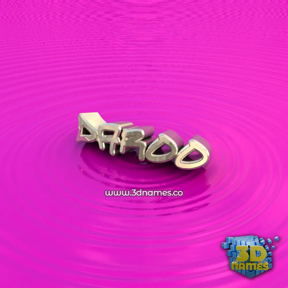 daroo in Pink Graffiti style - 3D name wallpaper