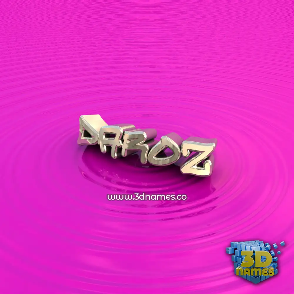 daroz in Pink Graffiti style - 3D name wallpaper