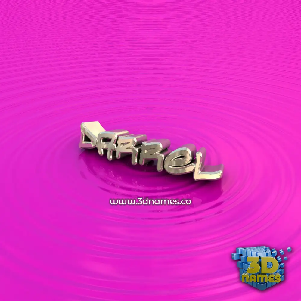 darrel in Pink Graffiti style - 3D name wallpaper