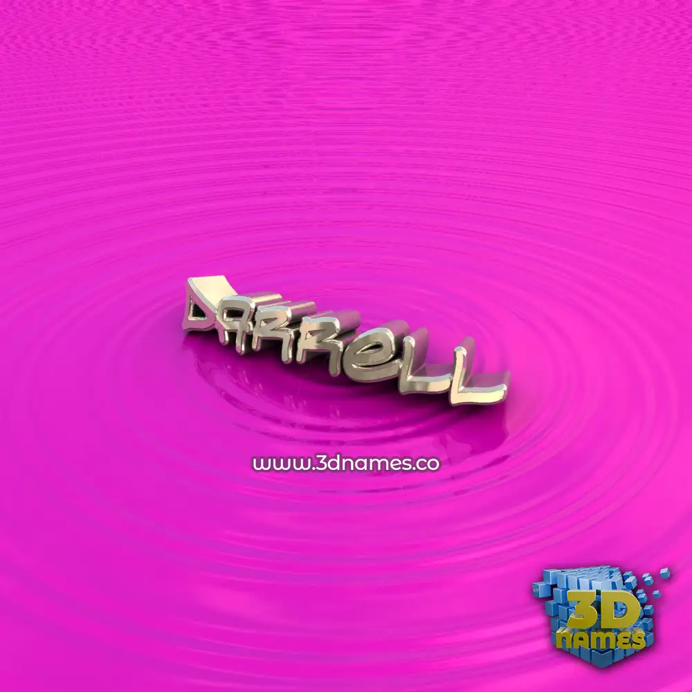 darrell in Pink Graffiti style - 3D name wallpaper