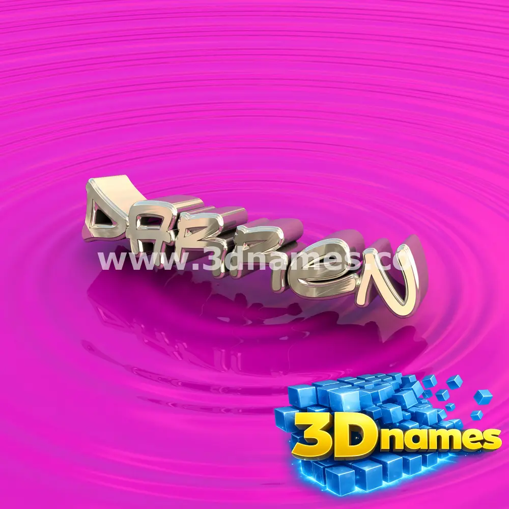 darren in Pink Graffiti style - 3D name wallpaper