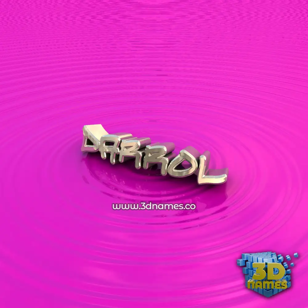 darrol in Pink Graffiti style - 3D name wallpaper