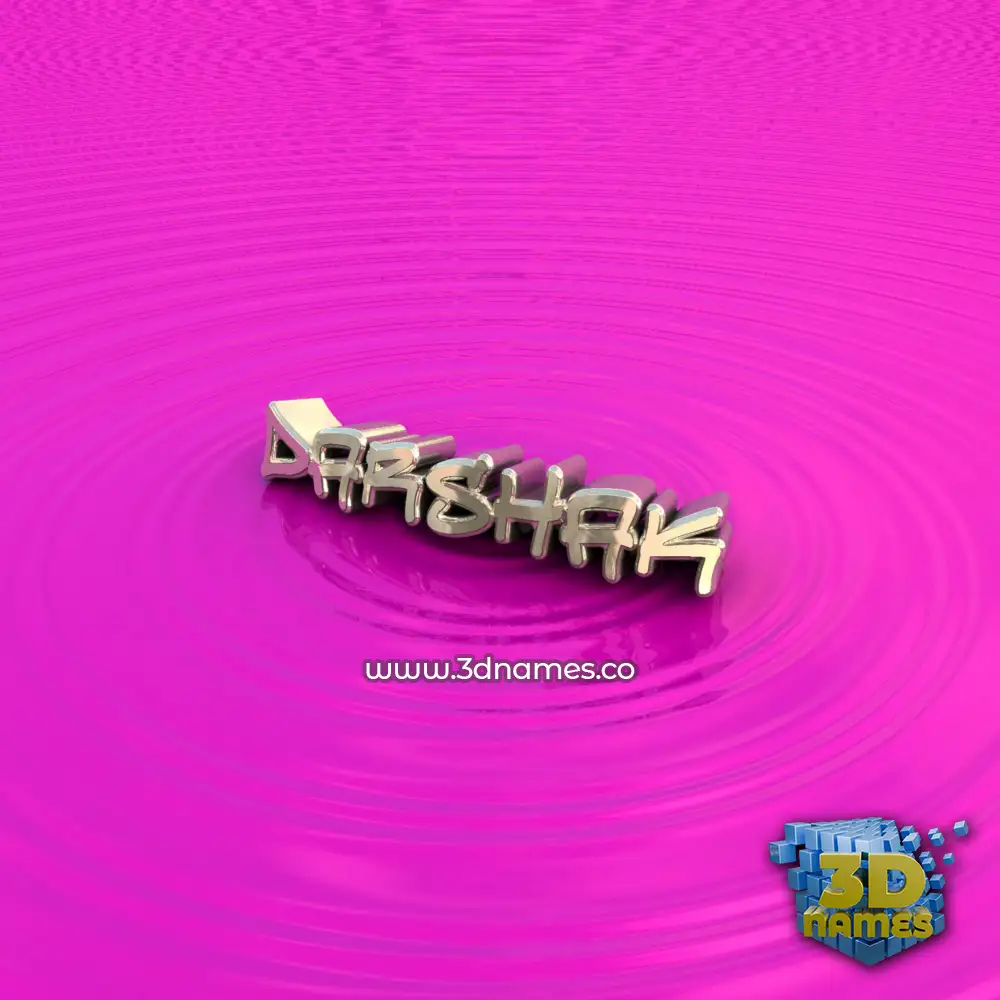 darshak in Pink Graffiti style - 3D name wallpaper