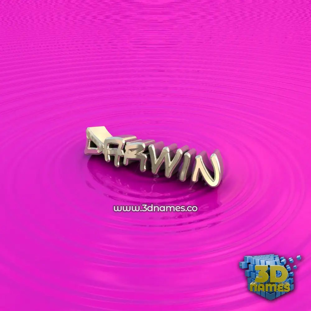 darwin in Pink Graffiti style - 3D name wallpaper