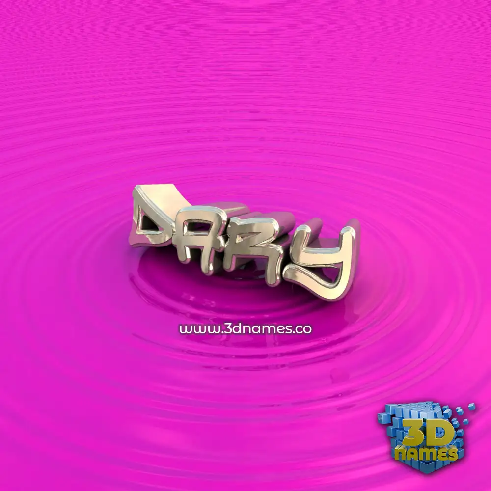 dary in Pink Graffiti style - 3D name wallpaper