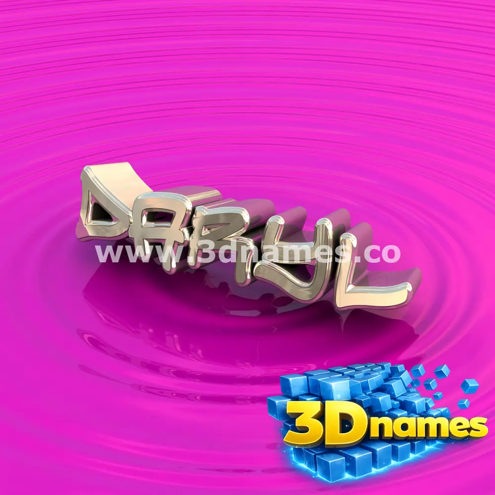 daryl in Pink Graffiti style - 3D name wallpaper
