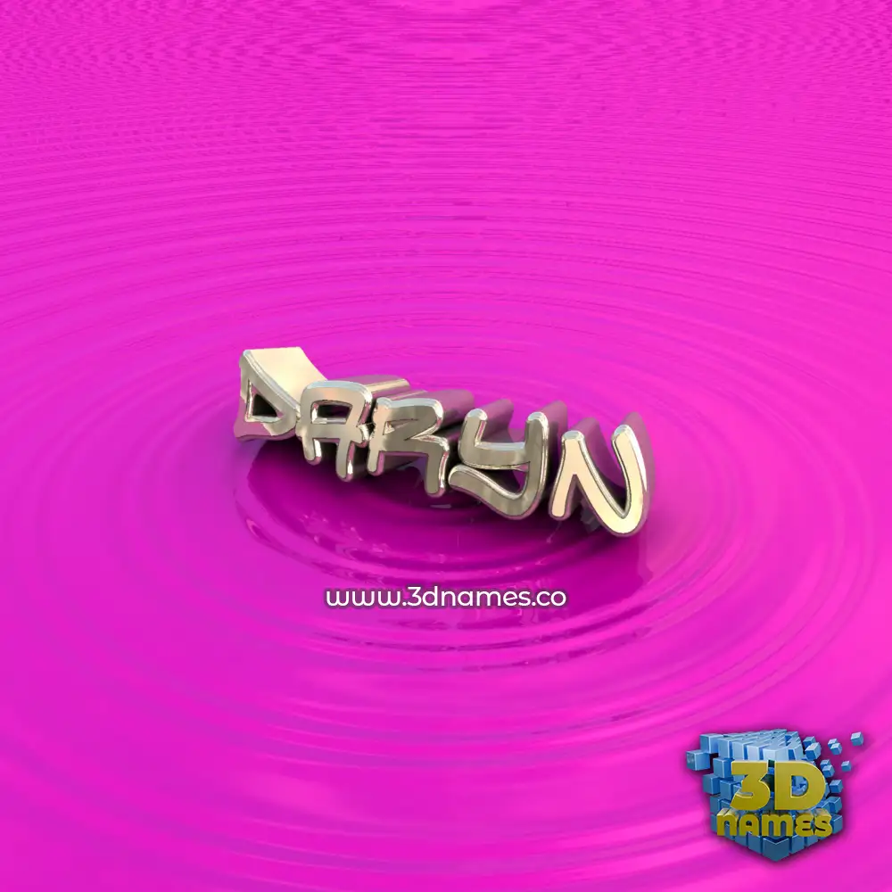 daryn in Pink Graffiti style - 3D name wallpaper