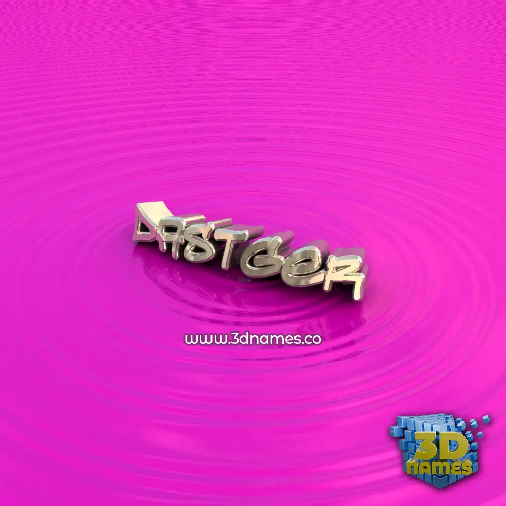 dastger in Pink Graffiti style - 3D name wallpaper