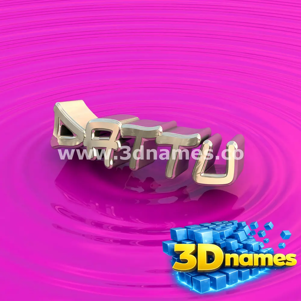 dattu in Pink Graffiti style - 3D name wallpaper