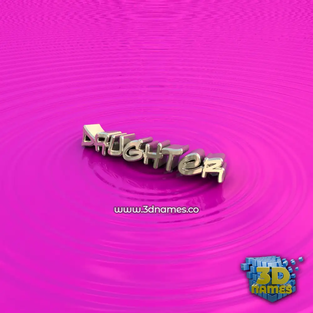 daughter in Pink Graffiti style - 3D name wallpaper