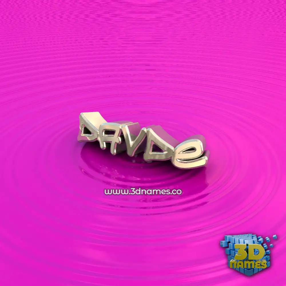 davde in Pink Graffiti style - 3D name wallpaper
