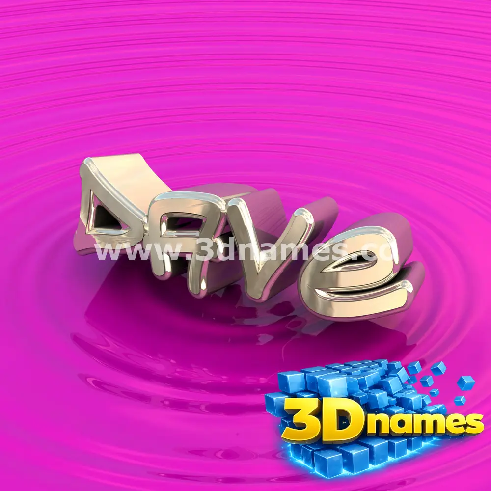 dave in Pink Graffiti style - 3D name wallpaper