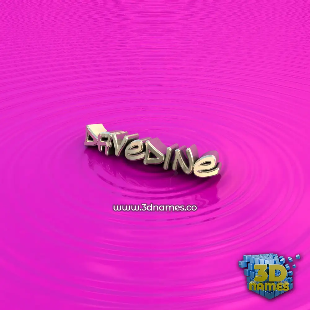 davedine in Pink Graffiti style - 3D name wallpaper