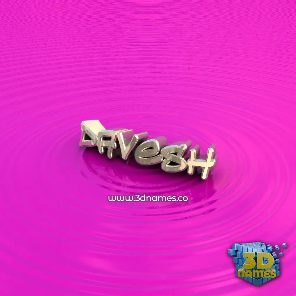davesh in Pink Graffiti style - 3D name wallpaper