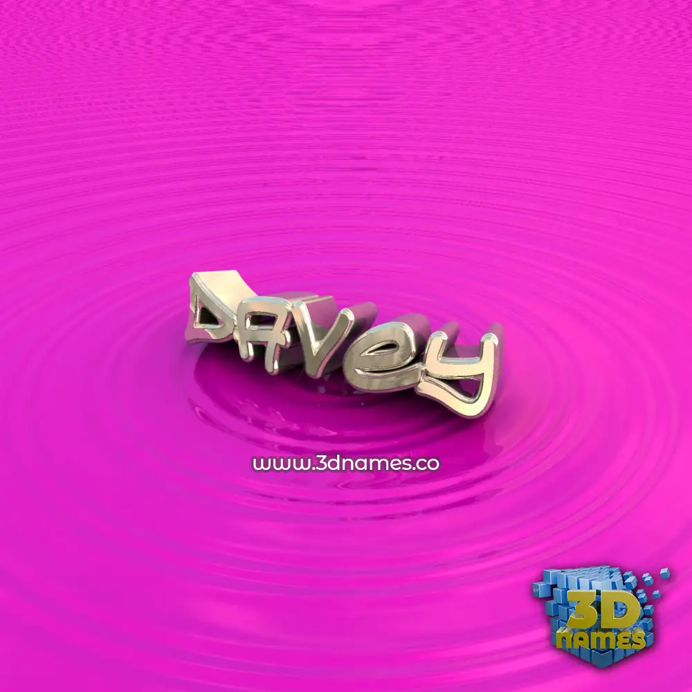 davey in Pink Graffiti style - 3D name wallpaper