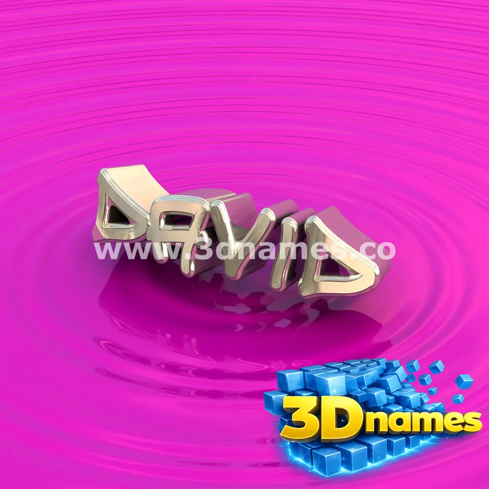 david in Pink Graffiti style - 3D name wallpaper