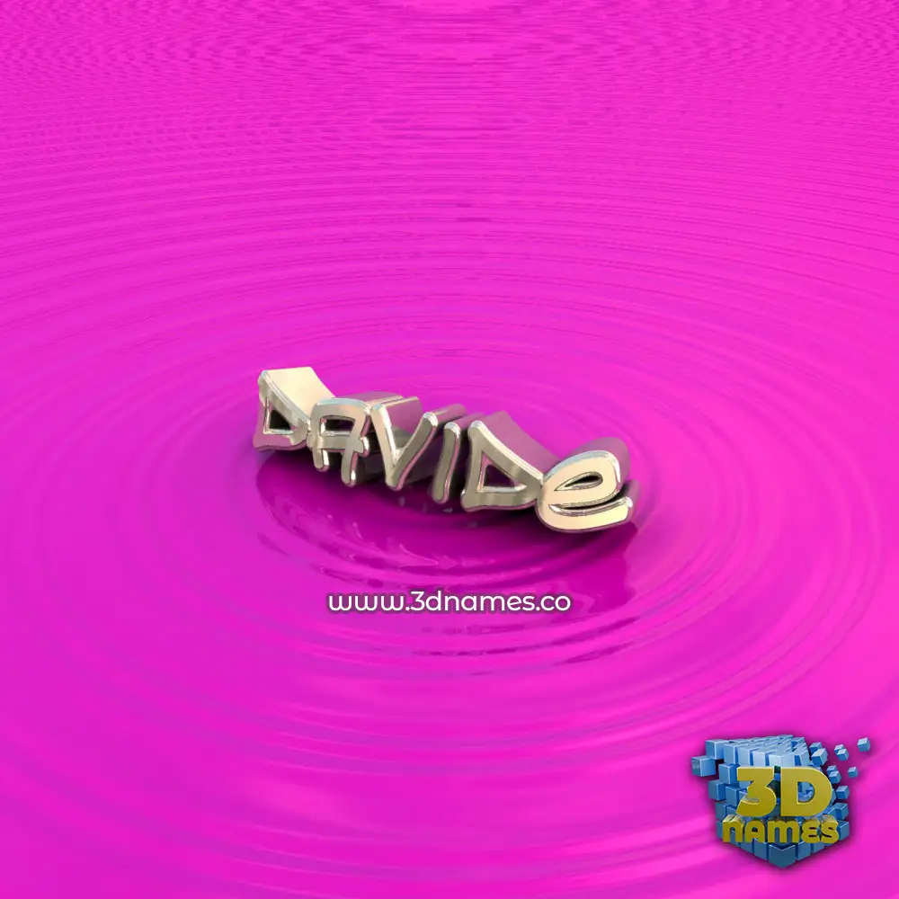 davide in Pink Graffiti style - 3D name wallpaper