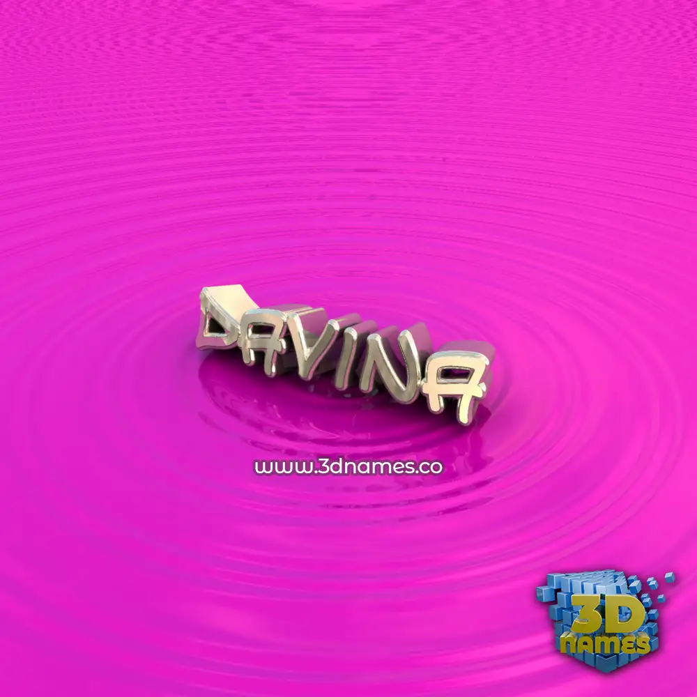 davina in Pink Graffiti style - 3D name wallpaper